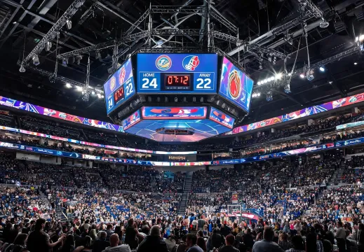 Stadium LED ribbon and main display